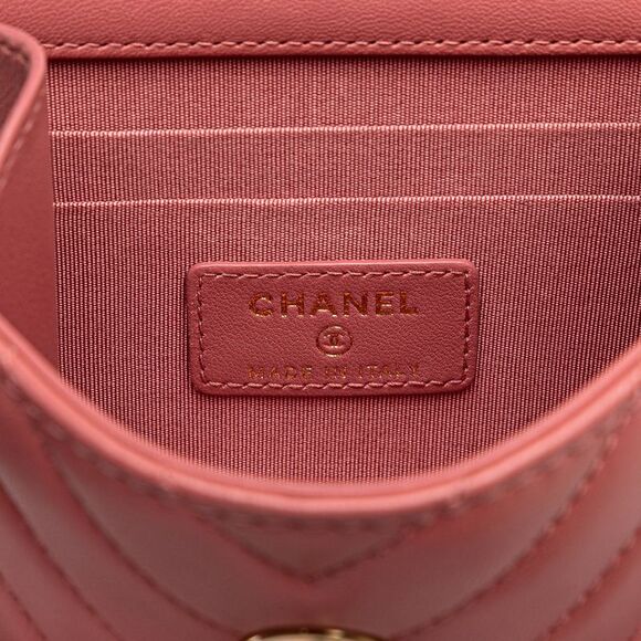 Chanel Mini Chevron Lambskin Trendy Cc Chain Wallet - Picture 5 of 10